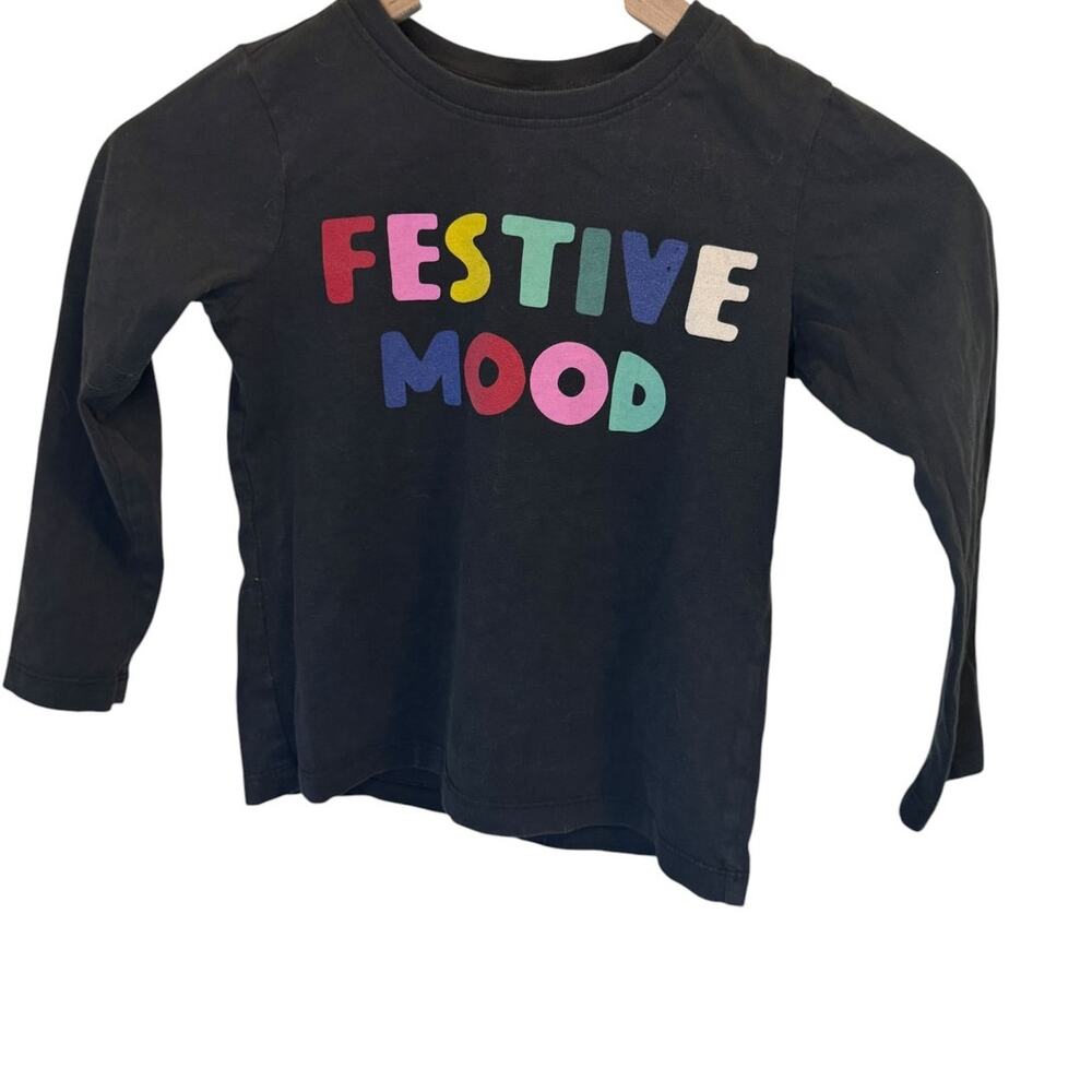 Hanna Andersson Festive Mood Kids 6-7 Cotton Christmas Holiday Graphic